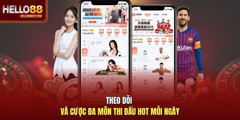 Theo dõi và cược đa môn thi đấu hot mỗi ngày